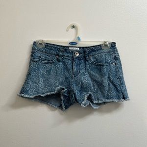 Aeropostale Printed Jean Shorts US 0